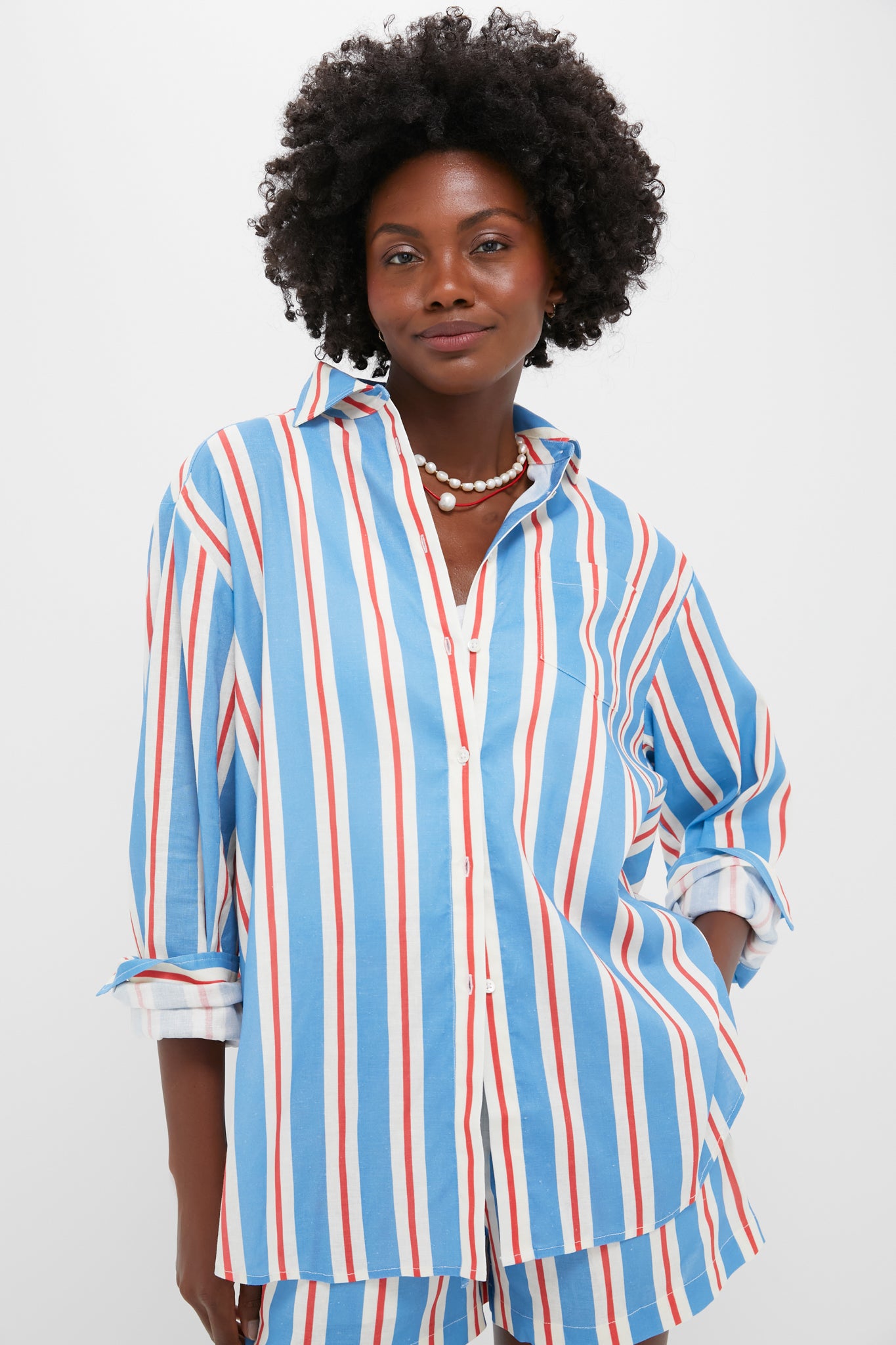 Americana Stripe Avril Button Down