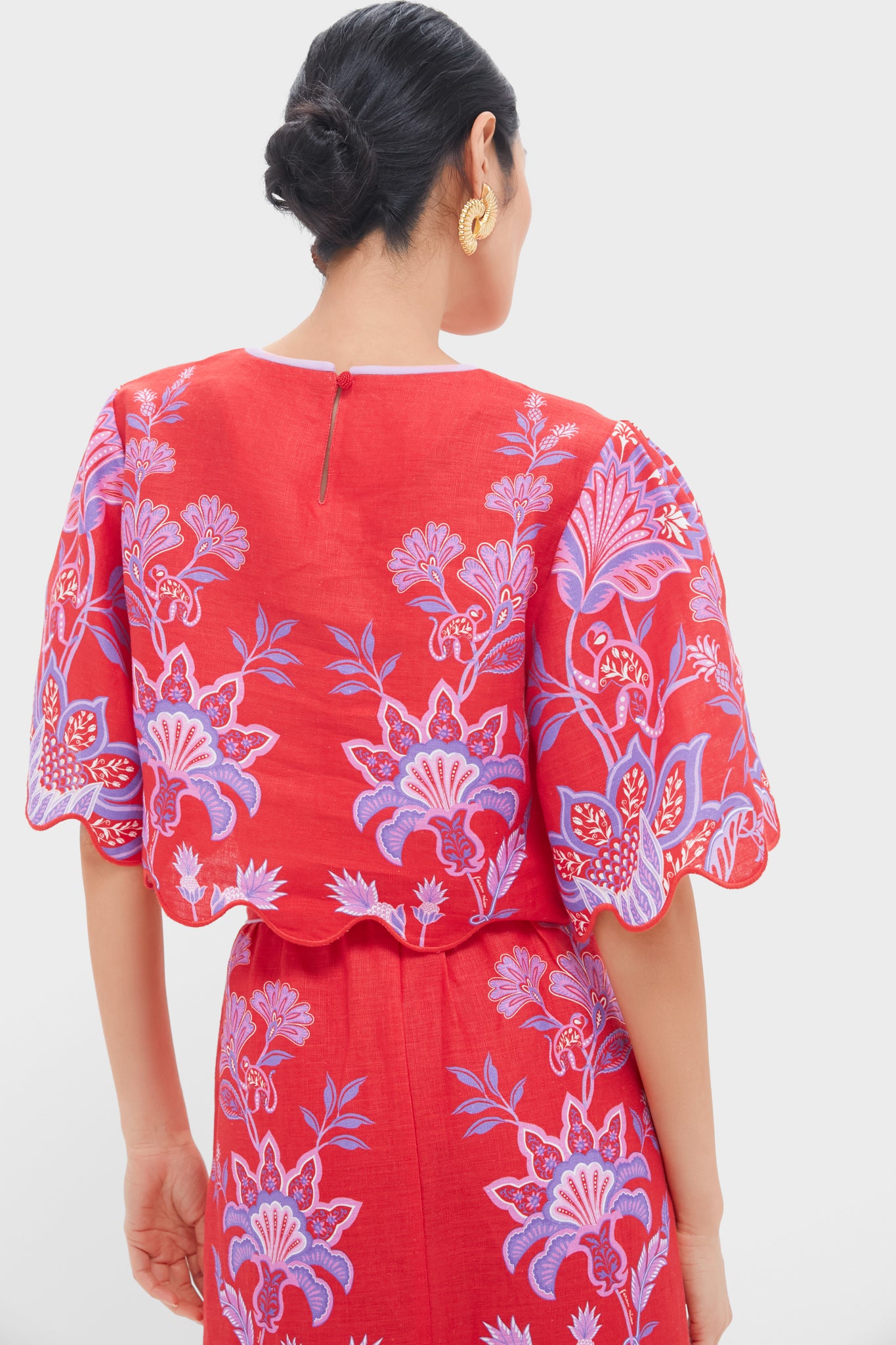 Porcelain Garden Red Blouse