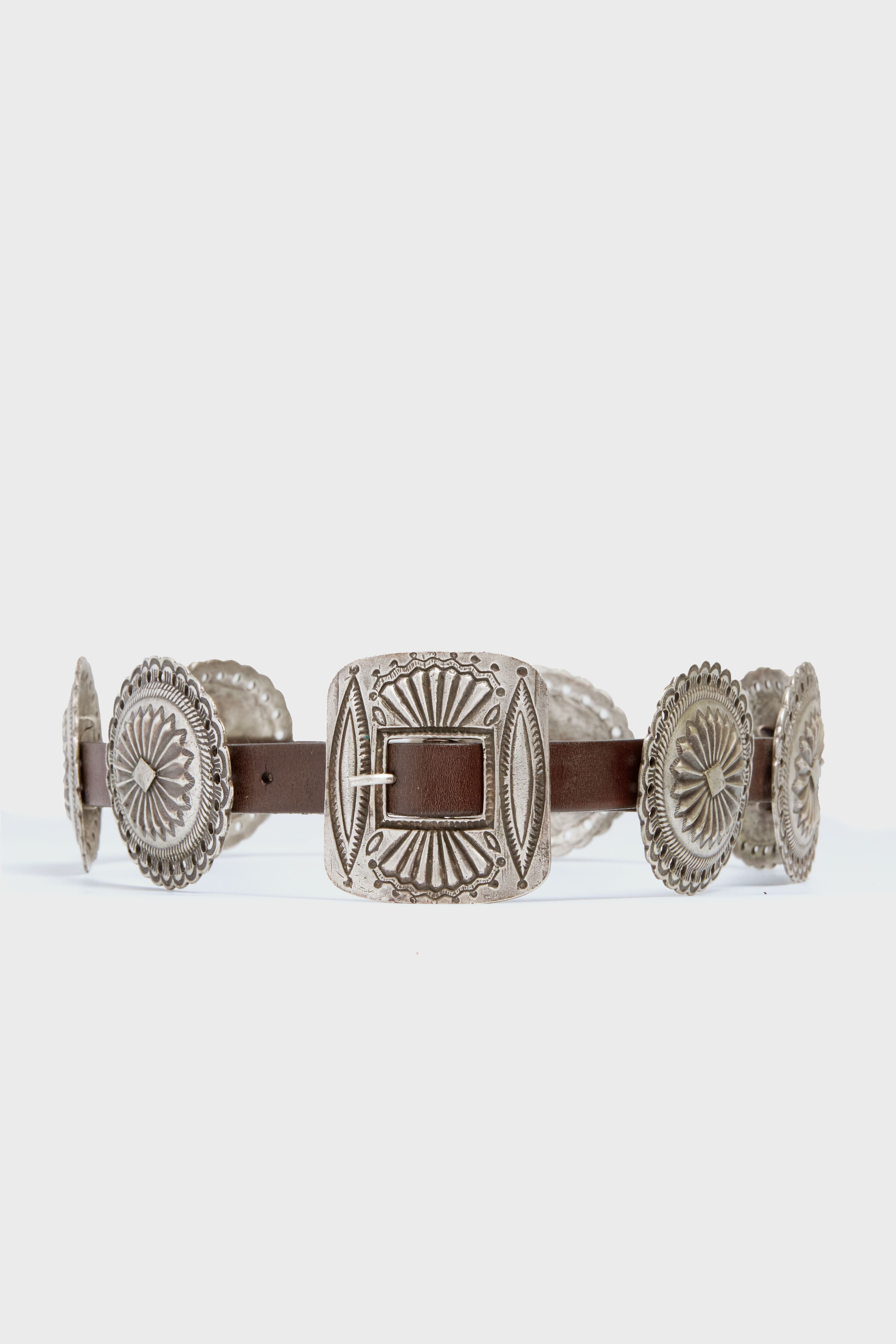 Lauren Ralph Lauren Gold Metallic Leather Western Diamond Buckle Belt Medium Lola European Leather Western Belt in Black/Gold main image 4