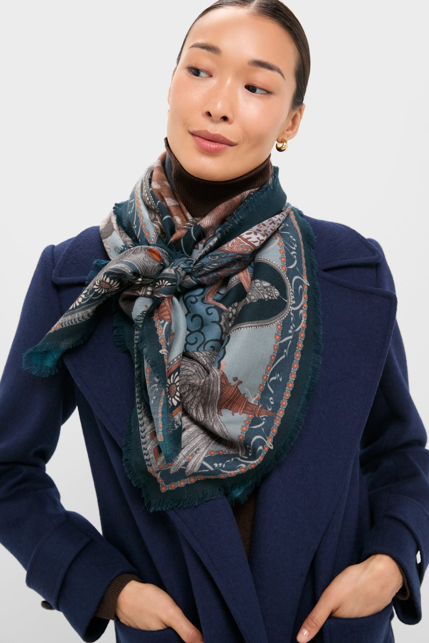 The Storm Steel Song Deer Large 135 cm Scarf
