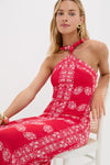 Red Floral Wauwinet Maxi Dress