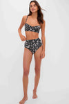Midnight Bloom Zahara High Waisted Bikini Bottom