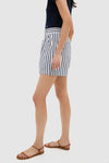 Navy and White Stripe Briggs Safari Short