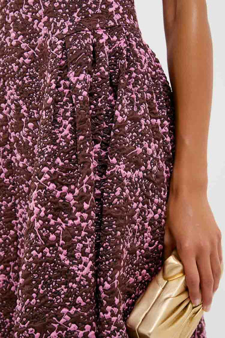 Mulberry Jacquard Sylvie Midi Dress