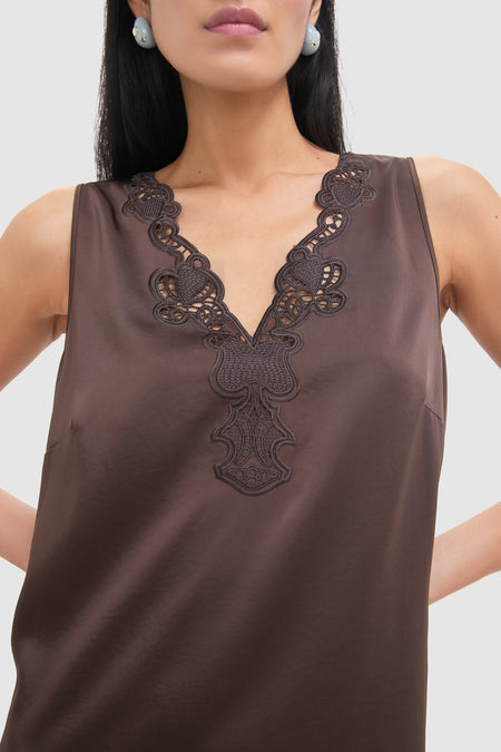 Chocolate Canossa Dress