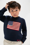 Flag Cotton Crewneck Sweater