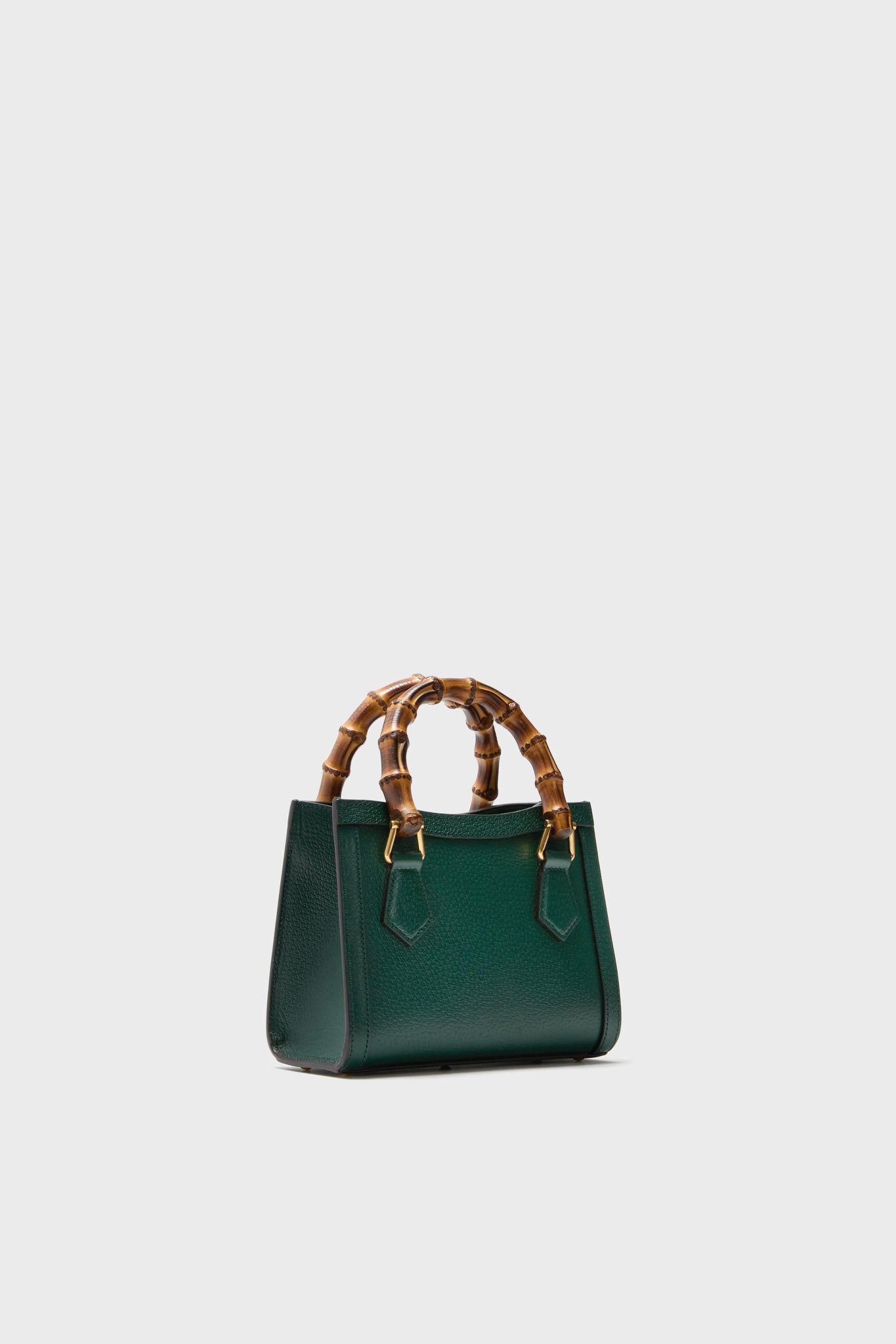 GUCCI Dark Green Bamboo Diana 2 Way Handbag