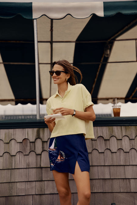 Navy Sail 15 Inch Performance Stretch Woven Halliet Golf Skirt