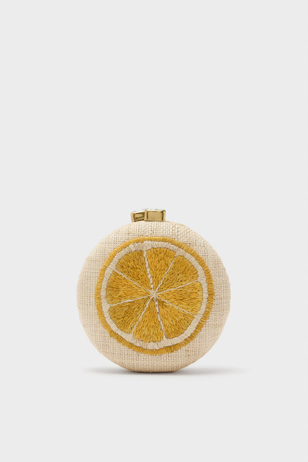 Natural and Yellow Lemon Slice Minaudiere