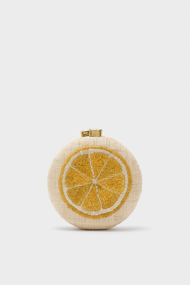 Natural and Yellow Lemon Slice Minaudiere