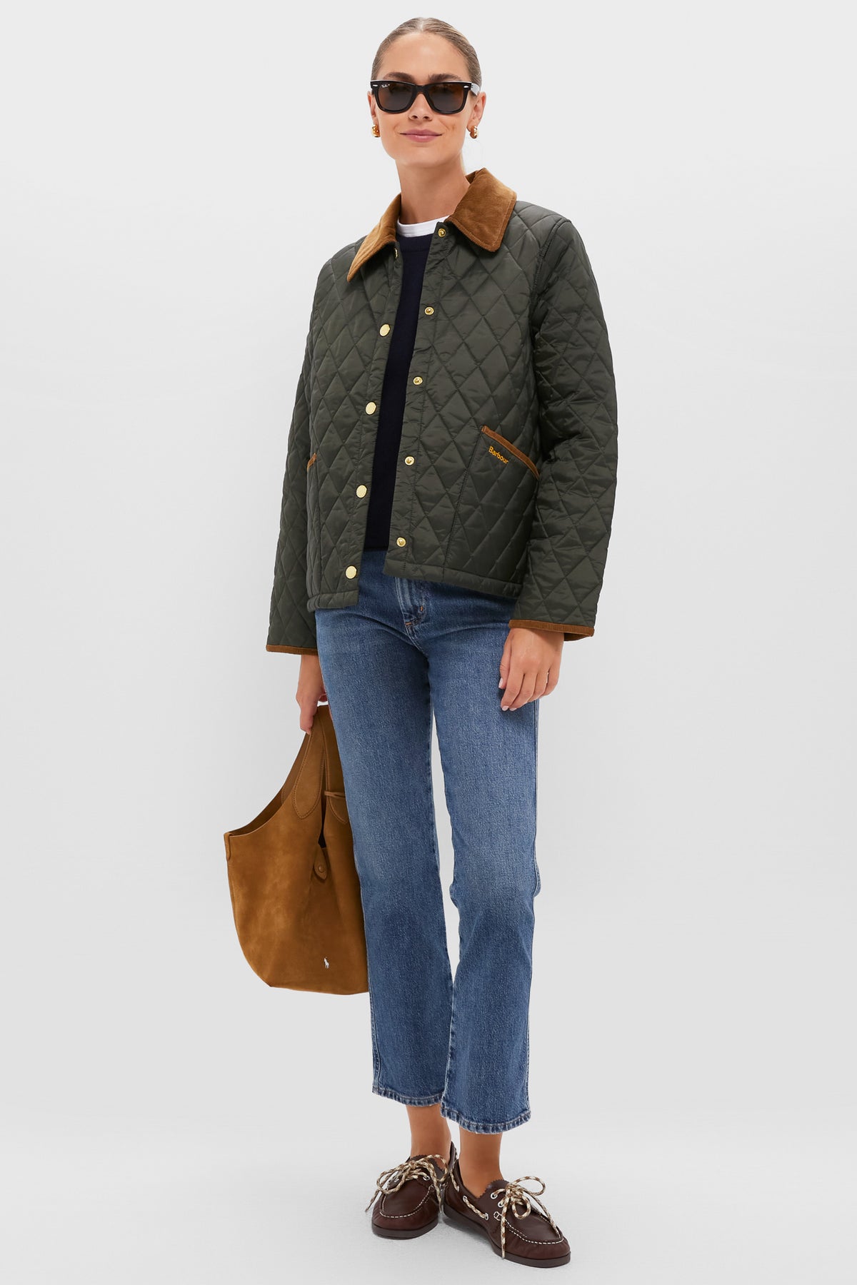 Sage Icons Cropped Liddesdale Quilted Jacket | Barbour