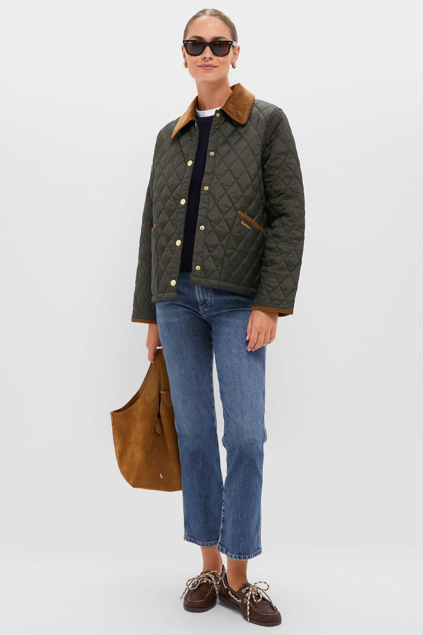 Sage Icons Cropped Liddesdale Quilted Jacket