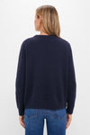 Navy Cashmere Bodie Boyfriend Crewneck
