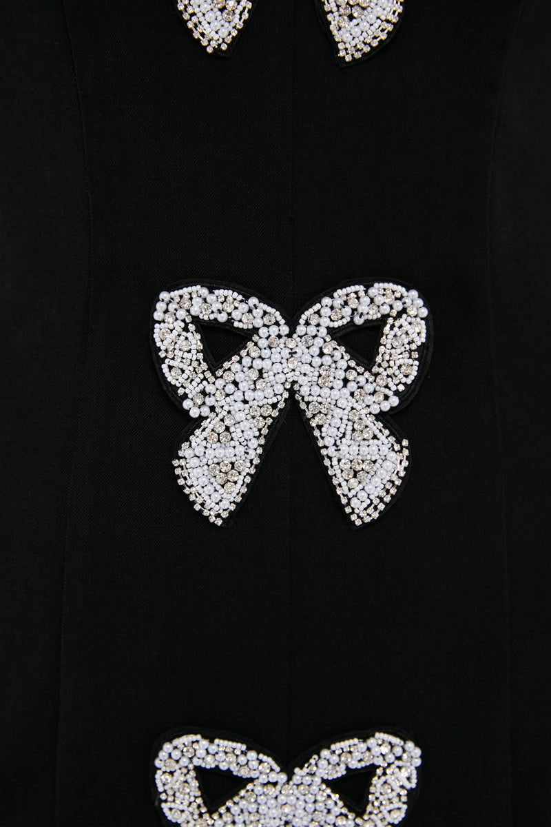 Beaded Bows Bernadette Mini Dress