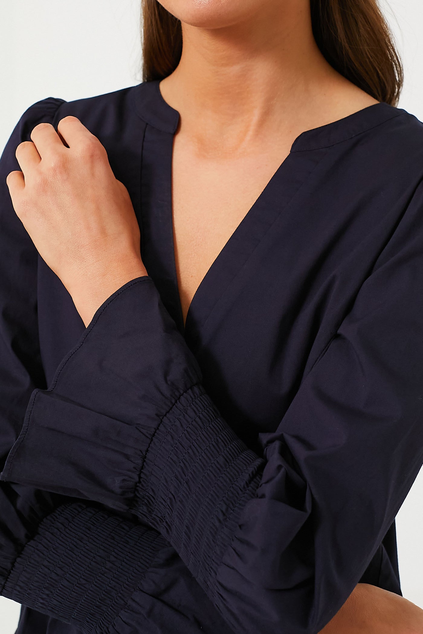 Pomander Place Navy Cotton Poplin Kenzo Dress Navy / XL Pomander Place Navy Cotton Poplin Kenzo Dress Navy / XL