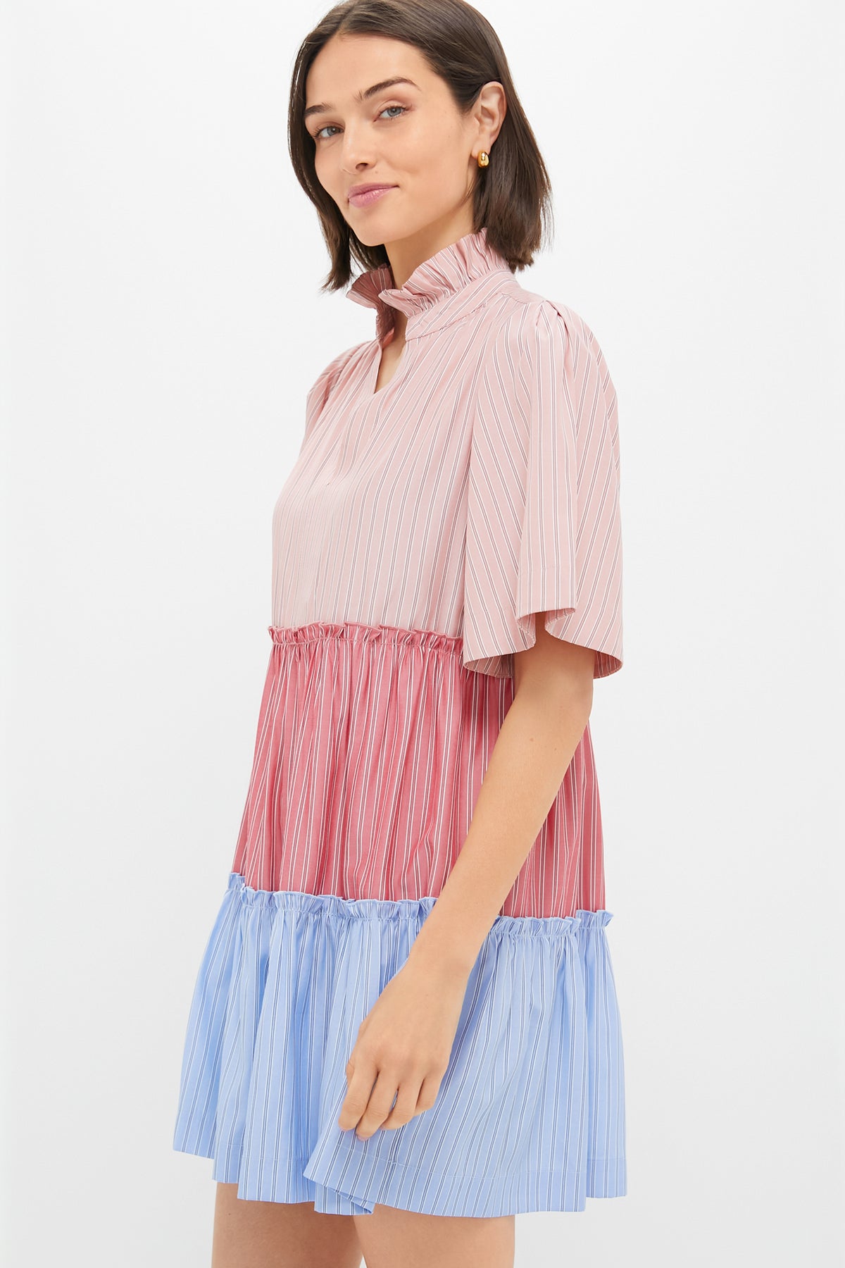 Ruby and Cornflower Stripe Colorblock Crawford Dress | Tuckernuck