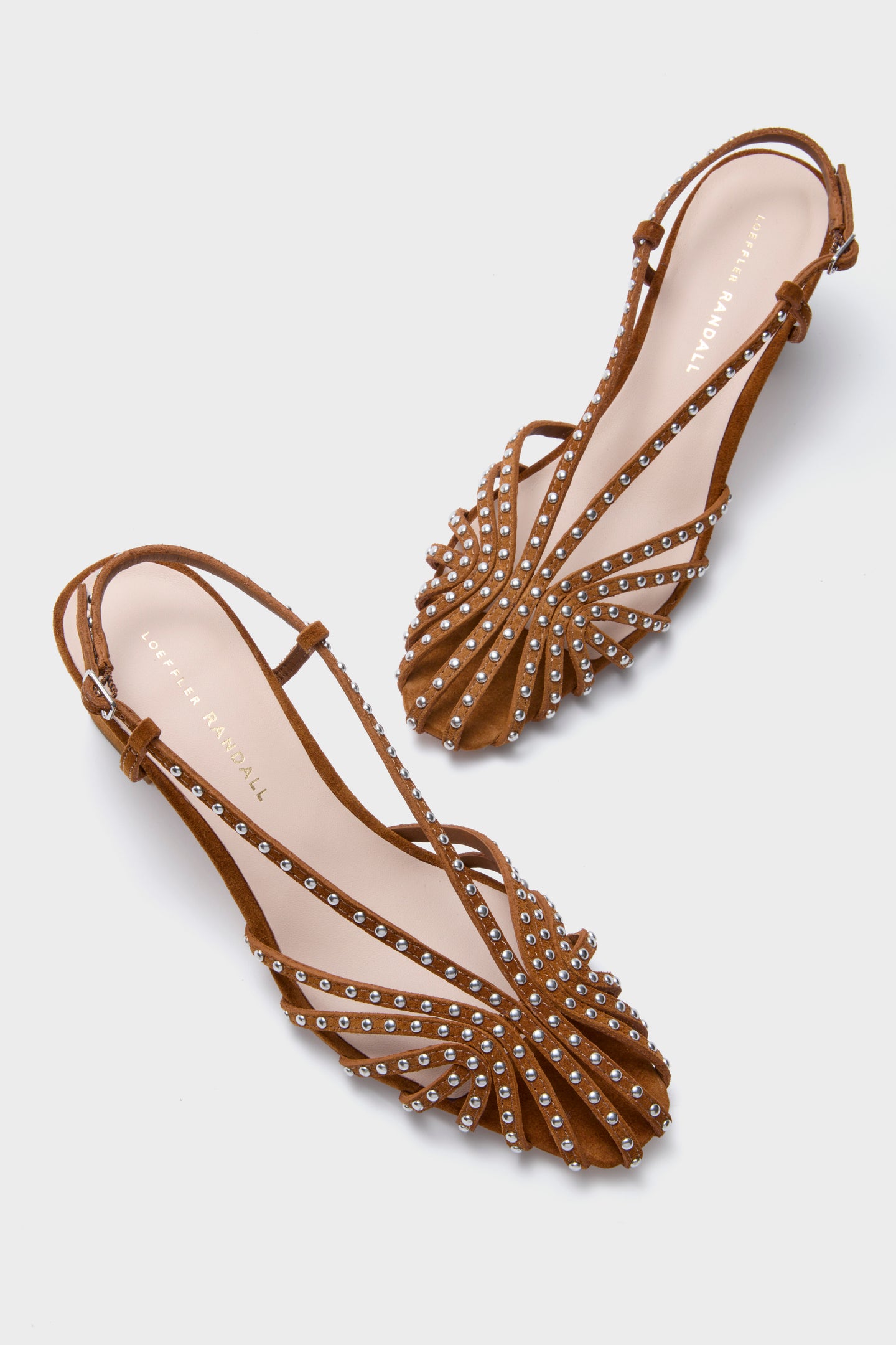 Cacao Suede Studded Priscilla Heels