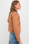 Camel Theo Suede Zip Up Chore Jacket