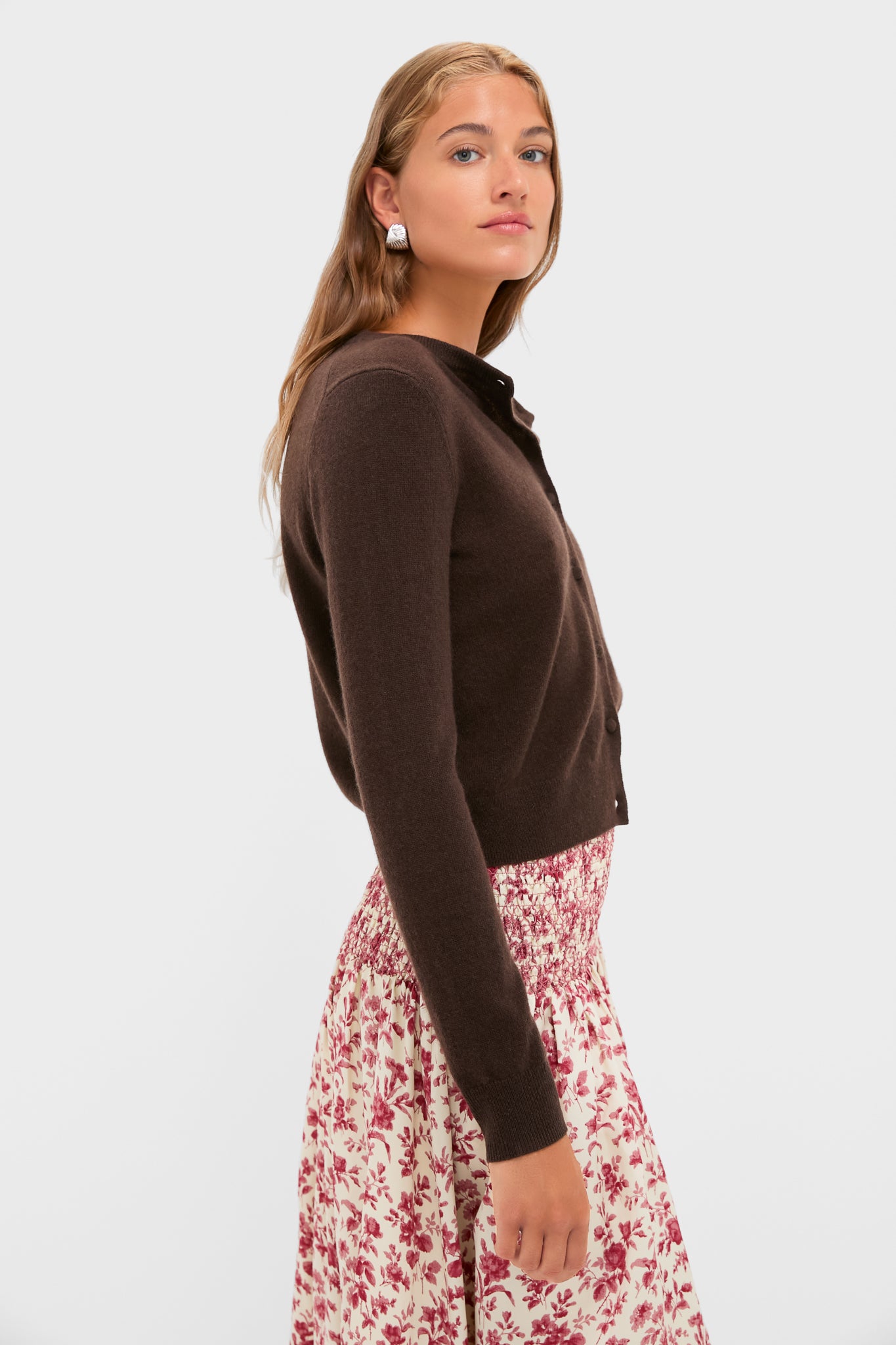 Chocolate Cashmere Riley Cardigan