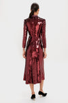 Deep Garnet Sequin Jena Maxi Dress