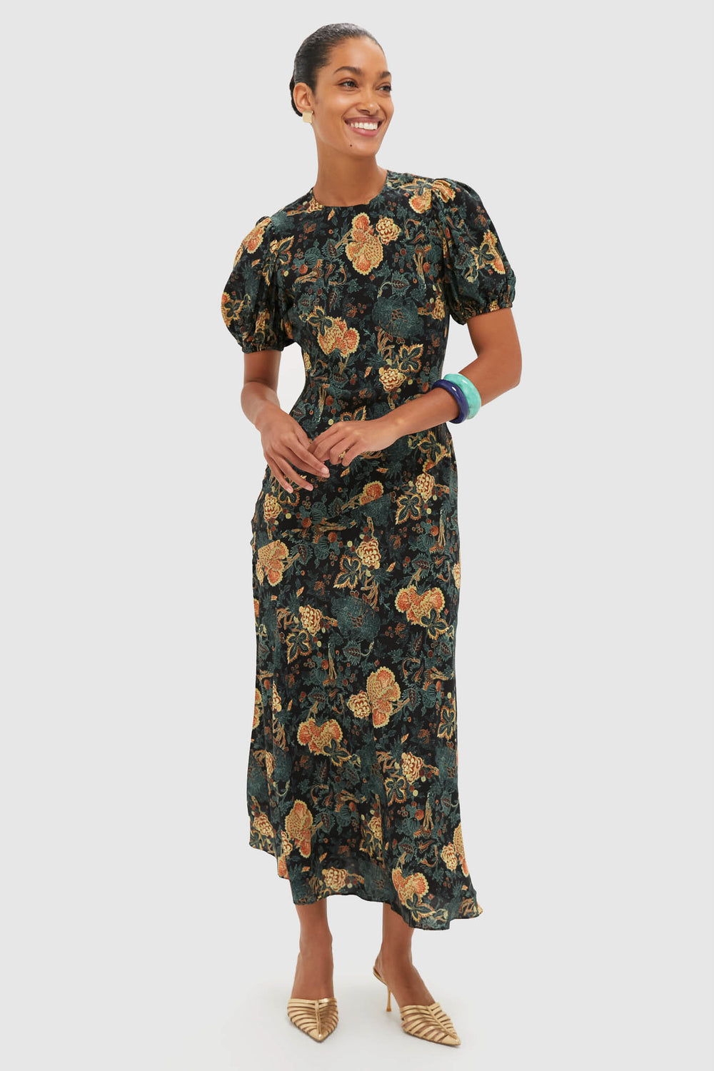 Nuit Ines Puff Sleeve Midi Dress | Ulla Johnson Nuit Ines Puff Sleeve Midi Dress | Ulla Johnson