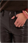 Deep Brown Recycled Leather Bruno Pant