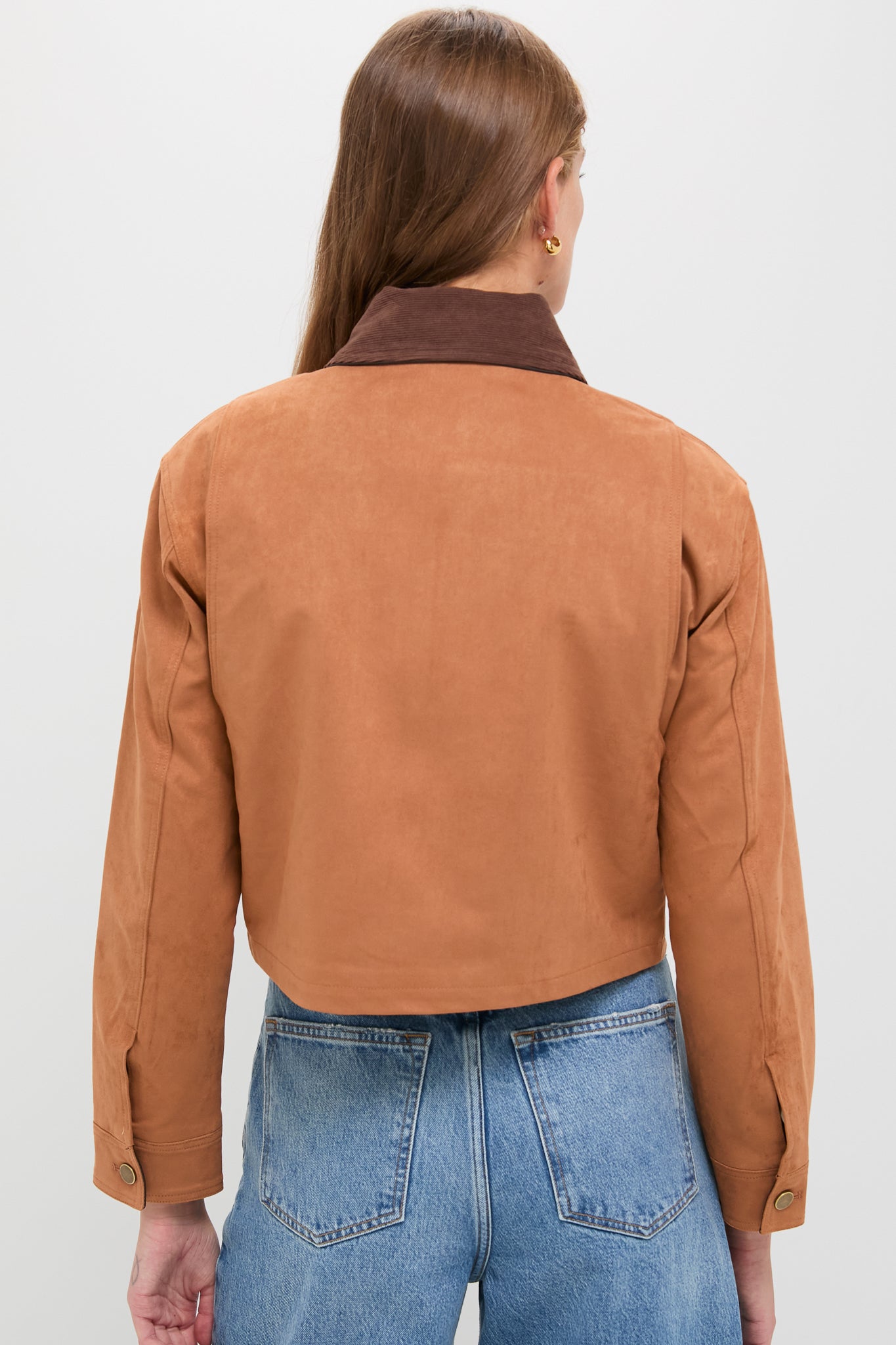 ジャケット・アウター BEAMS FAKE SUEDE ZIP BLOUSON CAMEL Faux-Suede Full Zip Camel