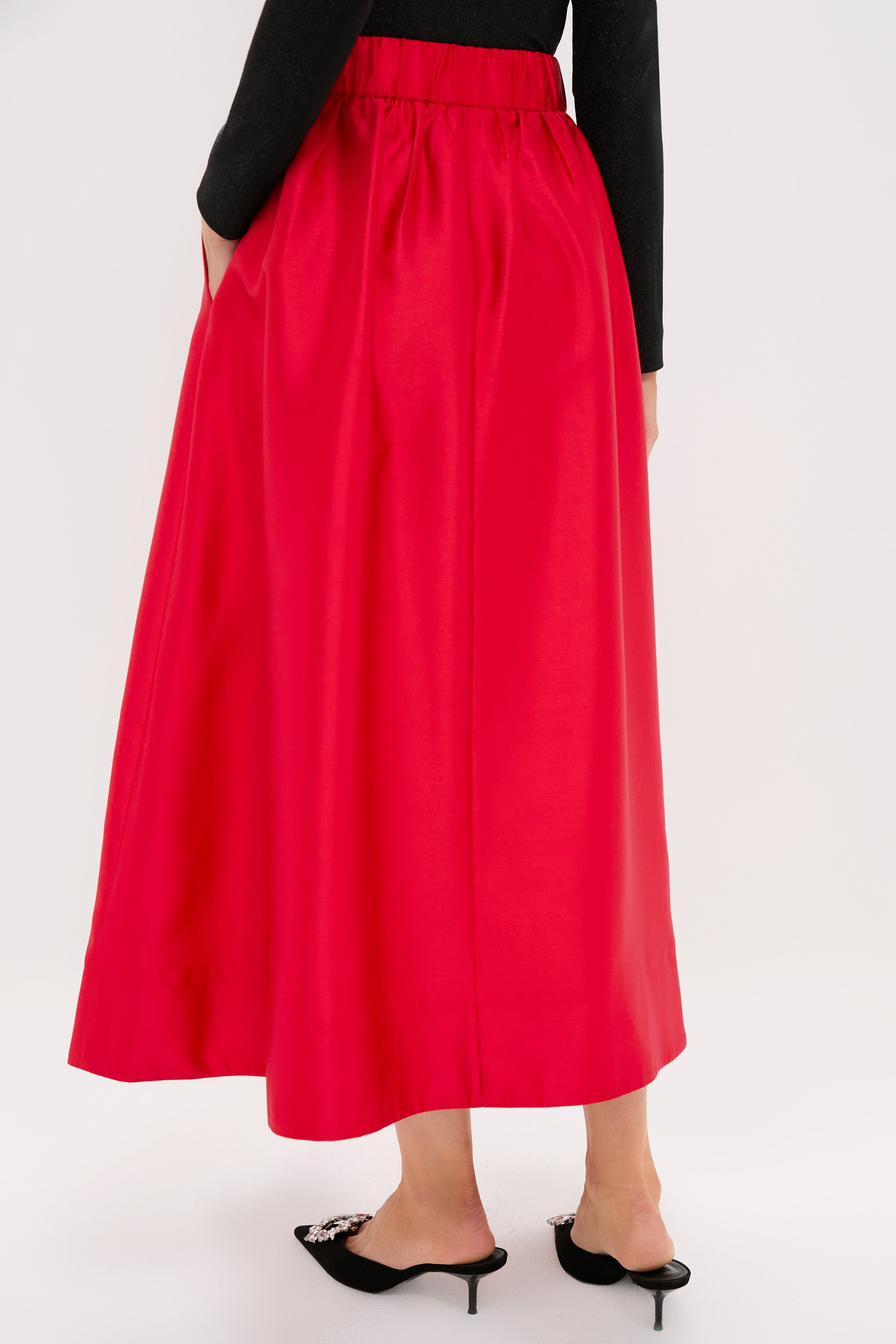 Red Dupioni Kendall Skirt | Tuckernuck