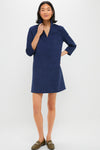 Midnight Blue Vegan Suede Clifton Dress