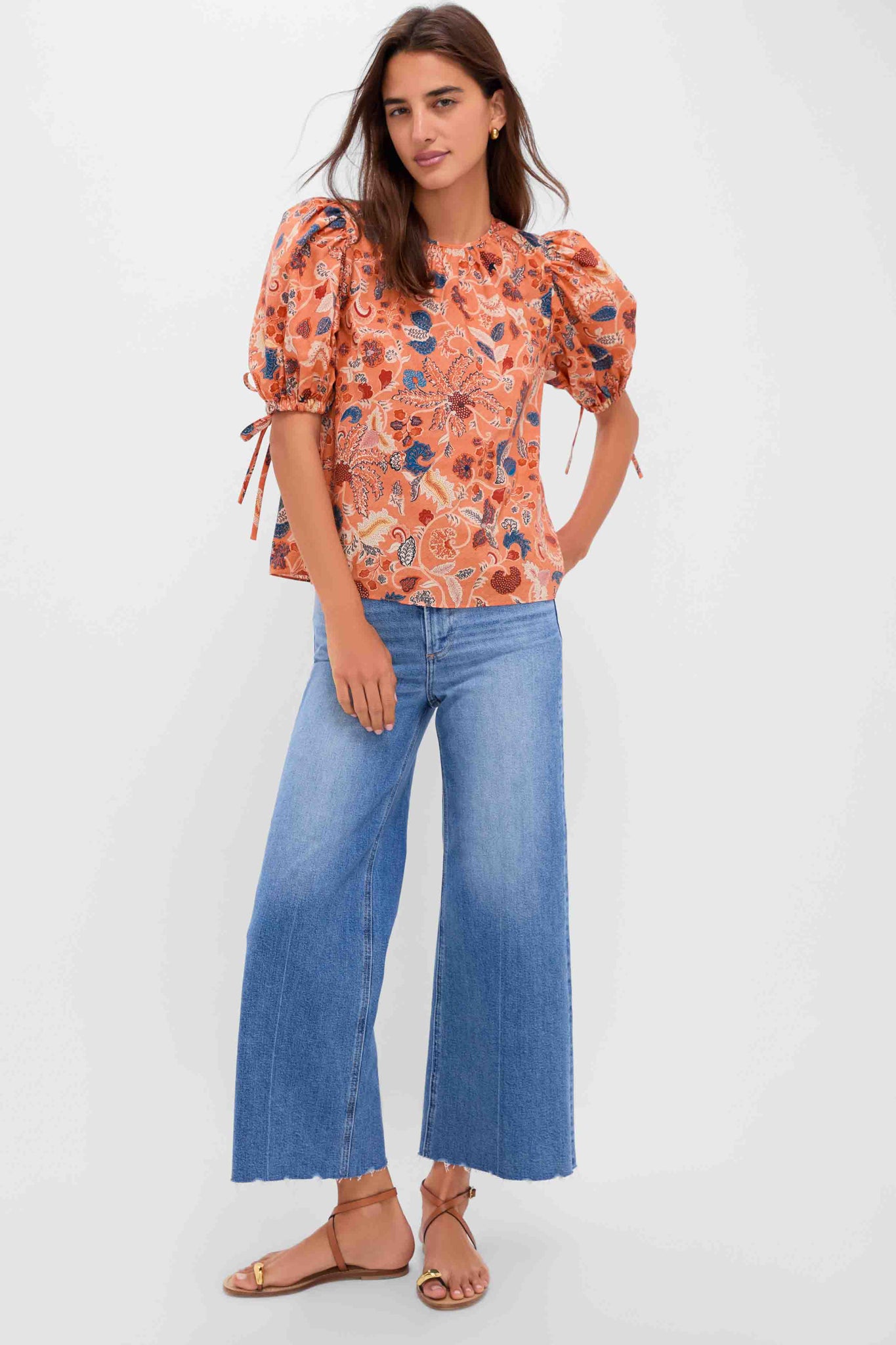 Coral Peony Coralie Short Sleeve Blouse