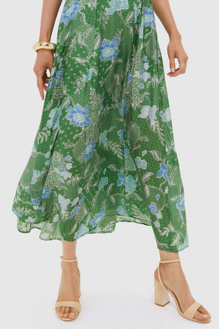 Jungle Green Bloom Oceanus Dress