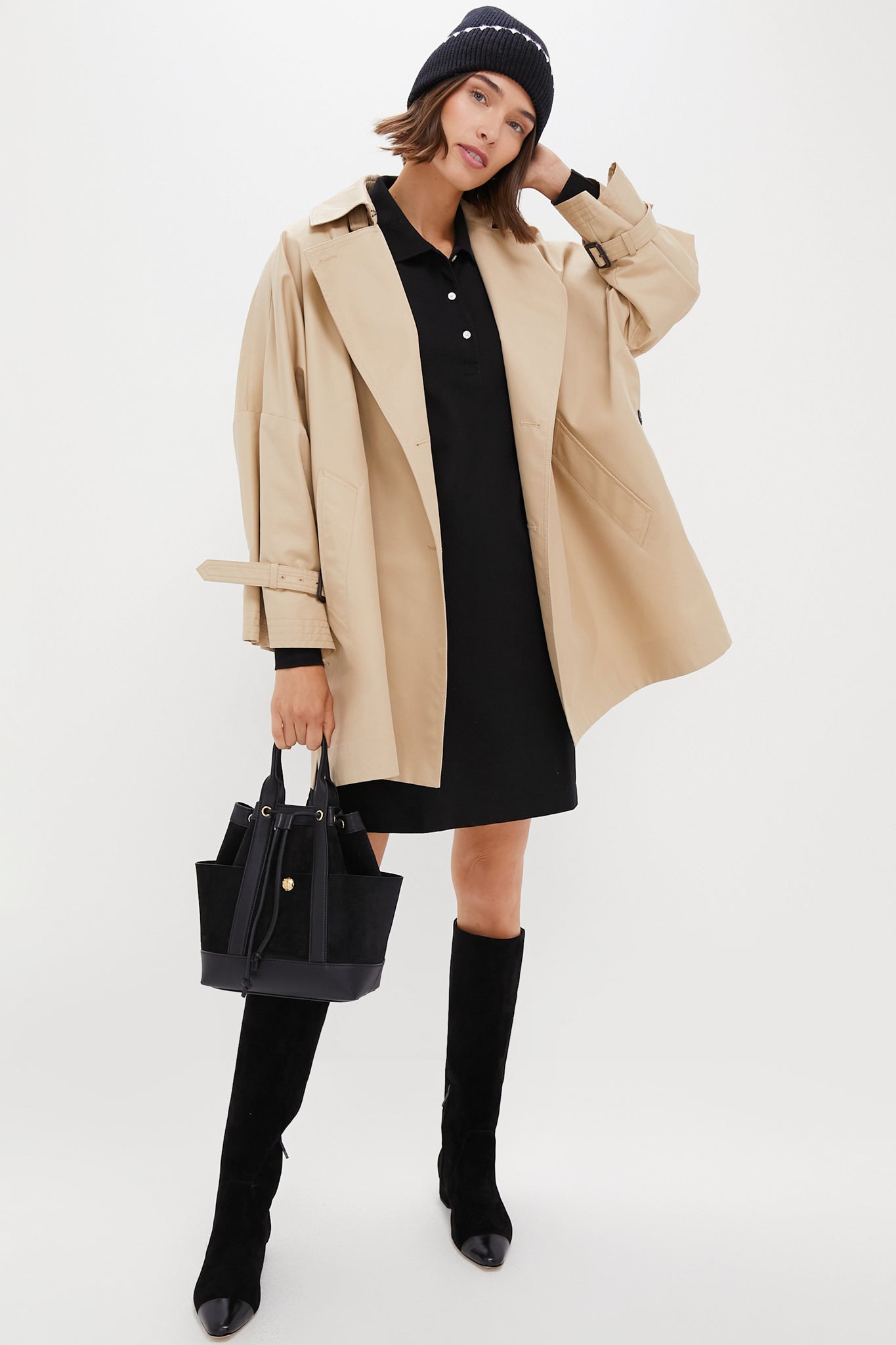 Black Pique Frances Polo Dress | Tuckernuck