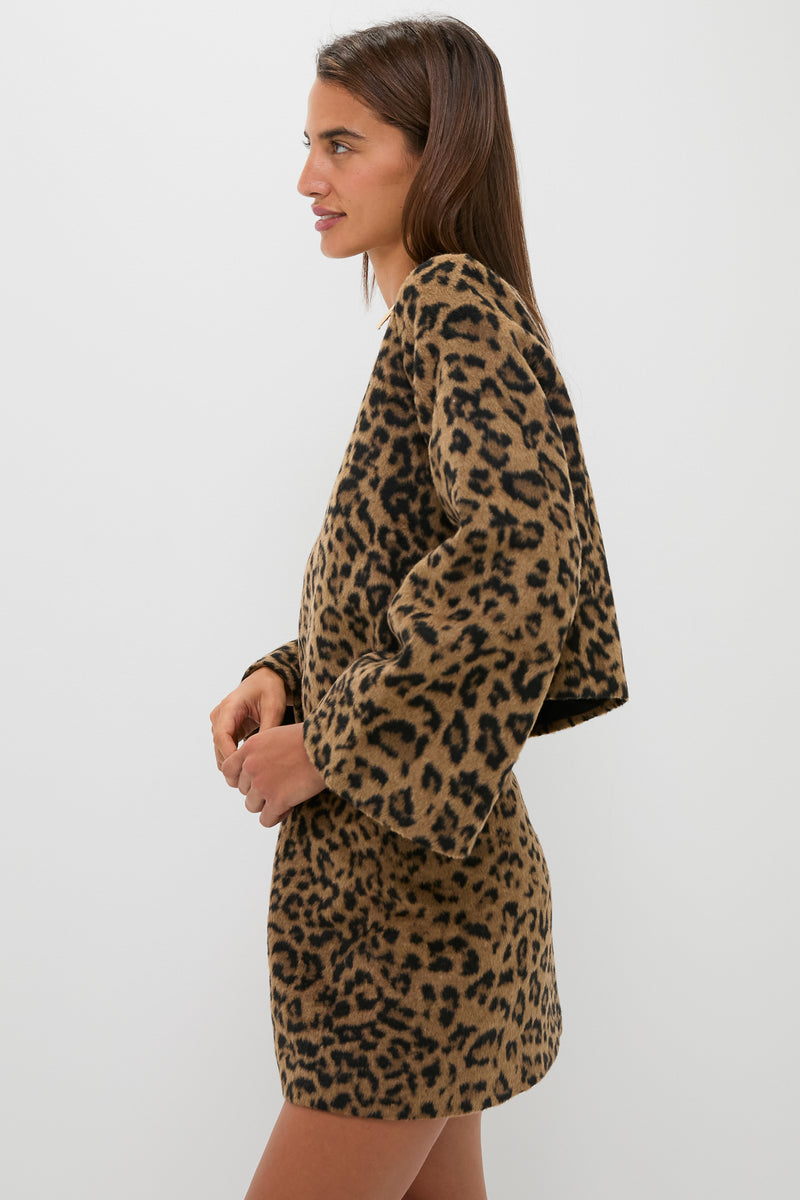 Leopard Brushed Wool Maxine Top