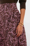 Mulberry Jacquard Sylvie Midi Skirt