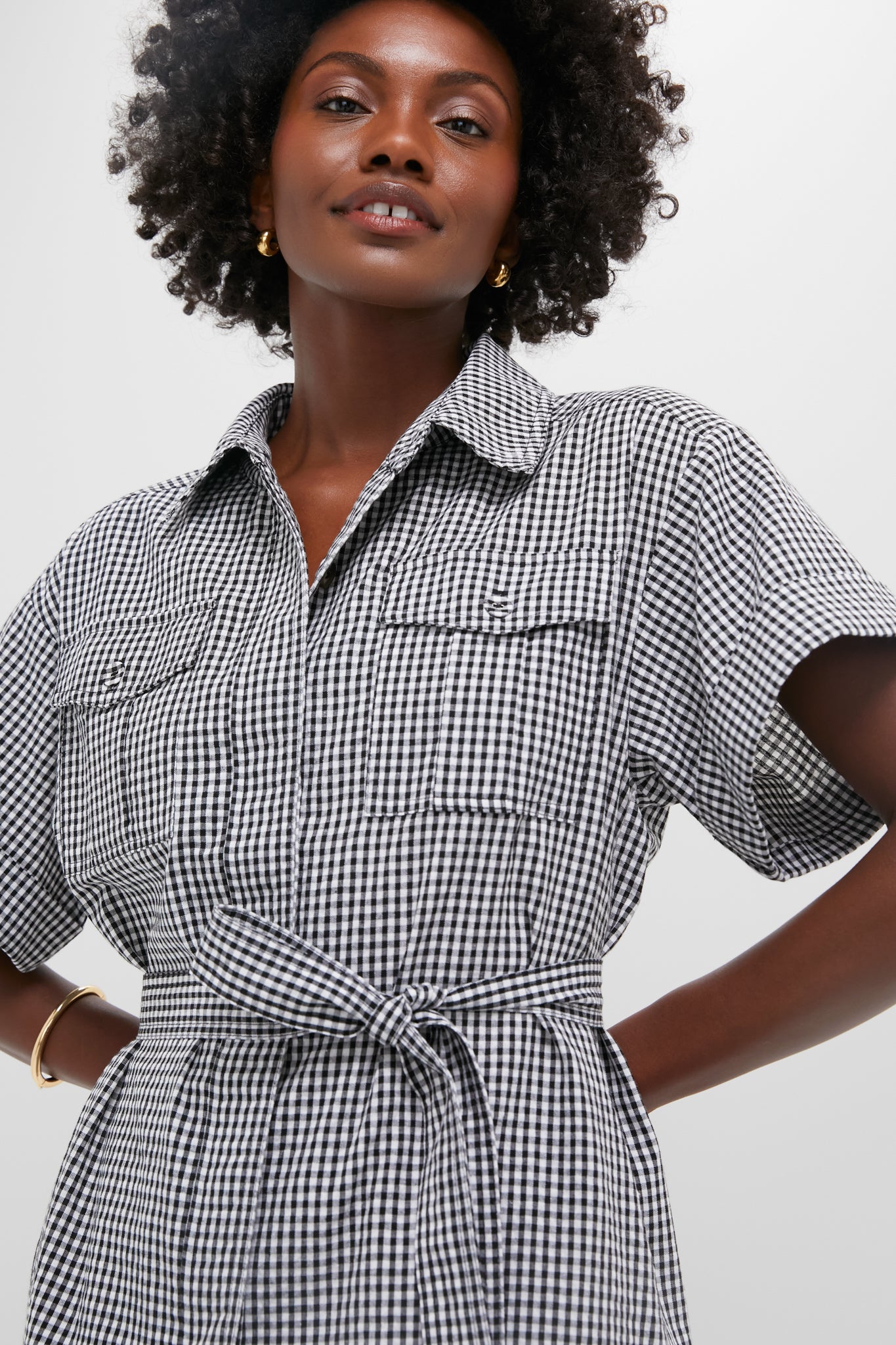 Black Gingham Ava Jacket