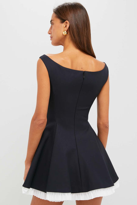 Black Multi Dorothie Off-Shoulder Mini Dress