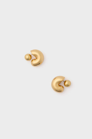 High Polish Gold Tome Hoops Medium