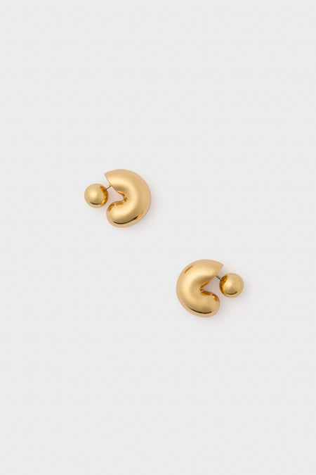 High Polish Gold Tome Hoops Medium