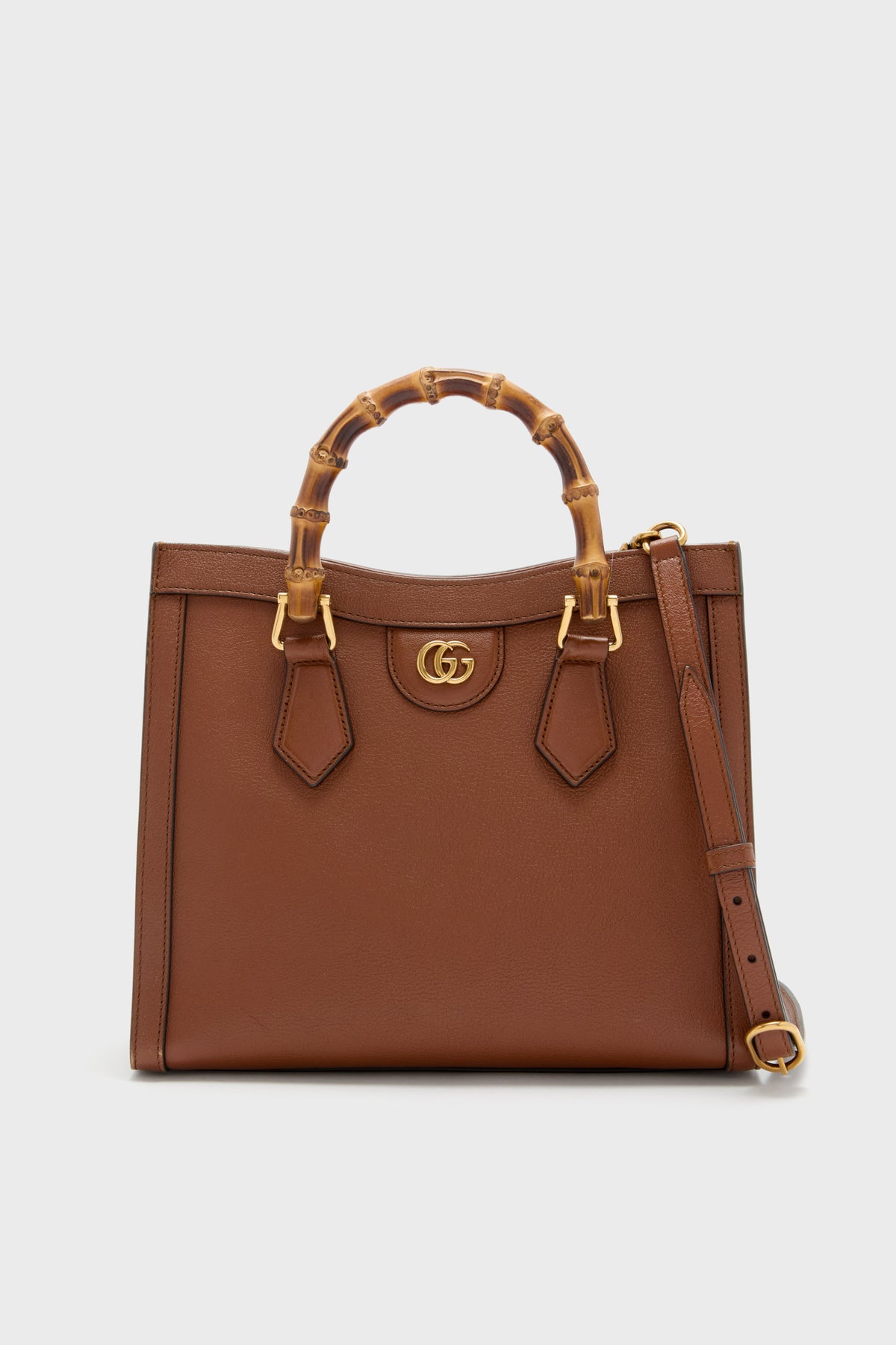Gucci Brown Diana Bamboo Handle Tote