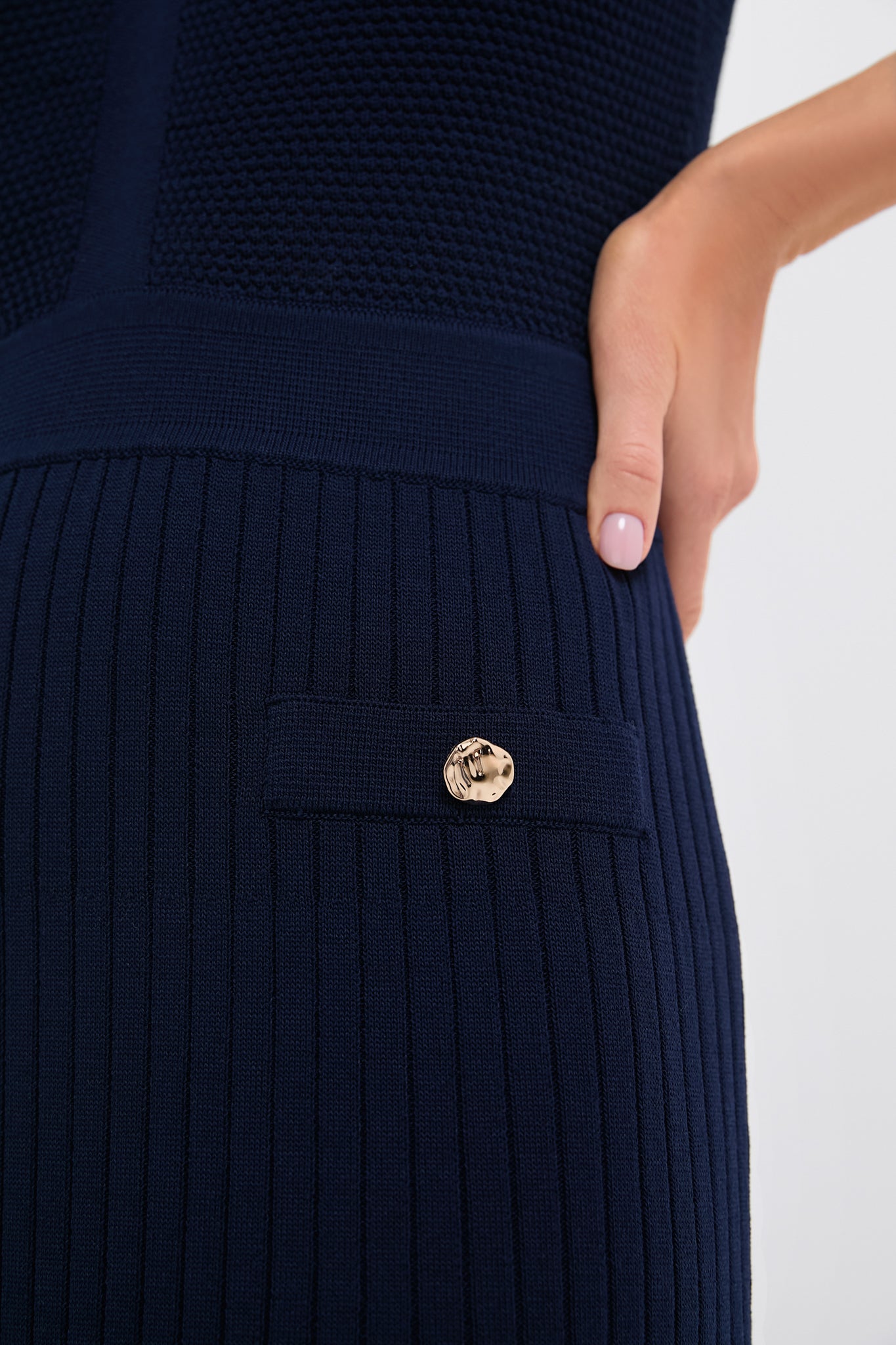 Navy Knit Ruby Dress Pomander Place Navy / XS Navy Knit Ruby Dress Pomander Place Navy / XS