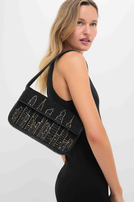 New York Skyline Tommy Beaded Bag
