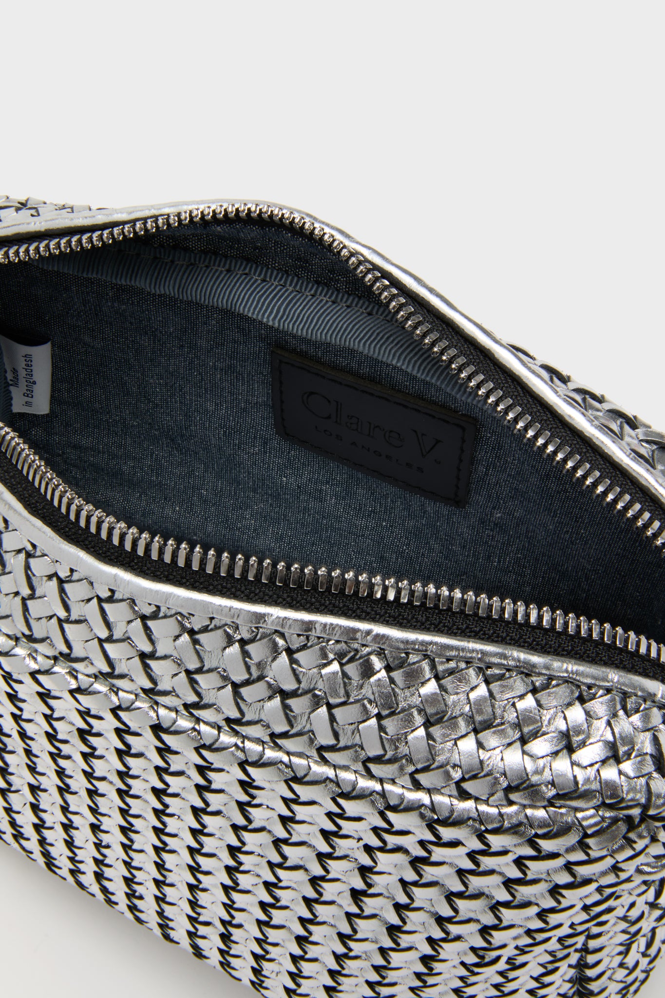 Silver Woven Etoile Midi Sac