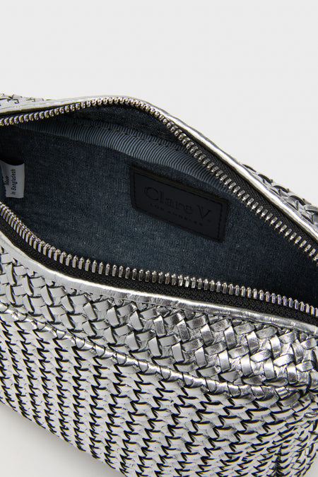 Silver Woven Etoile Midi Sac
