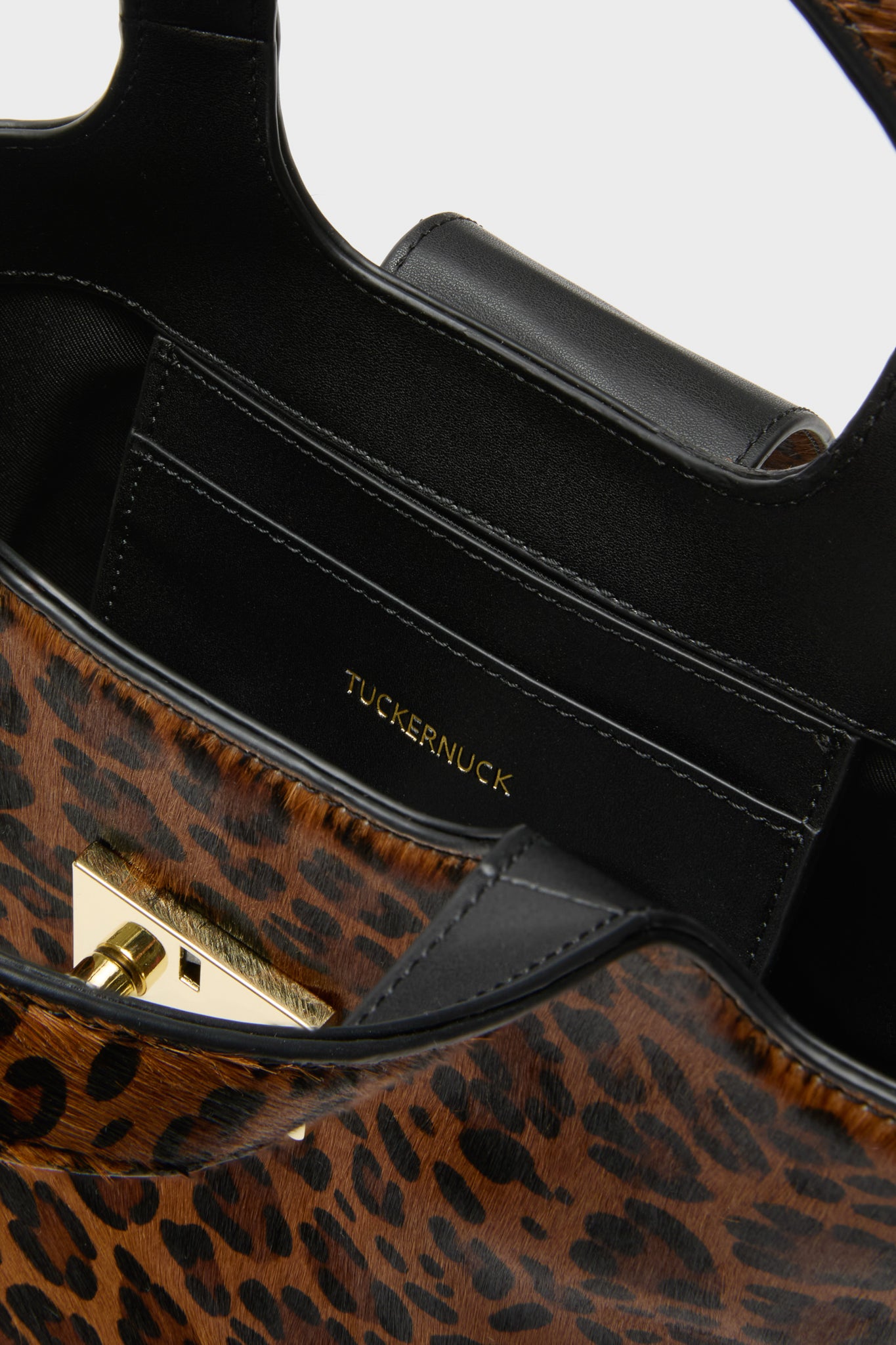 Leopard Pony Hair Mini Market Tote