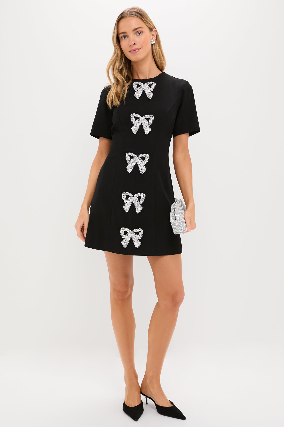 Beaded Bows Bernadette Mini Dress