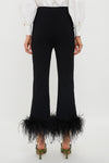 Black Feather Compression Knit Ashford Pants