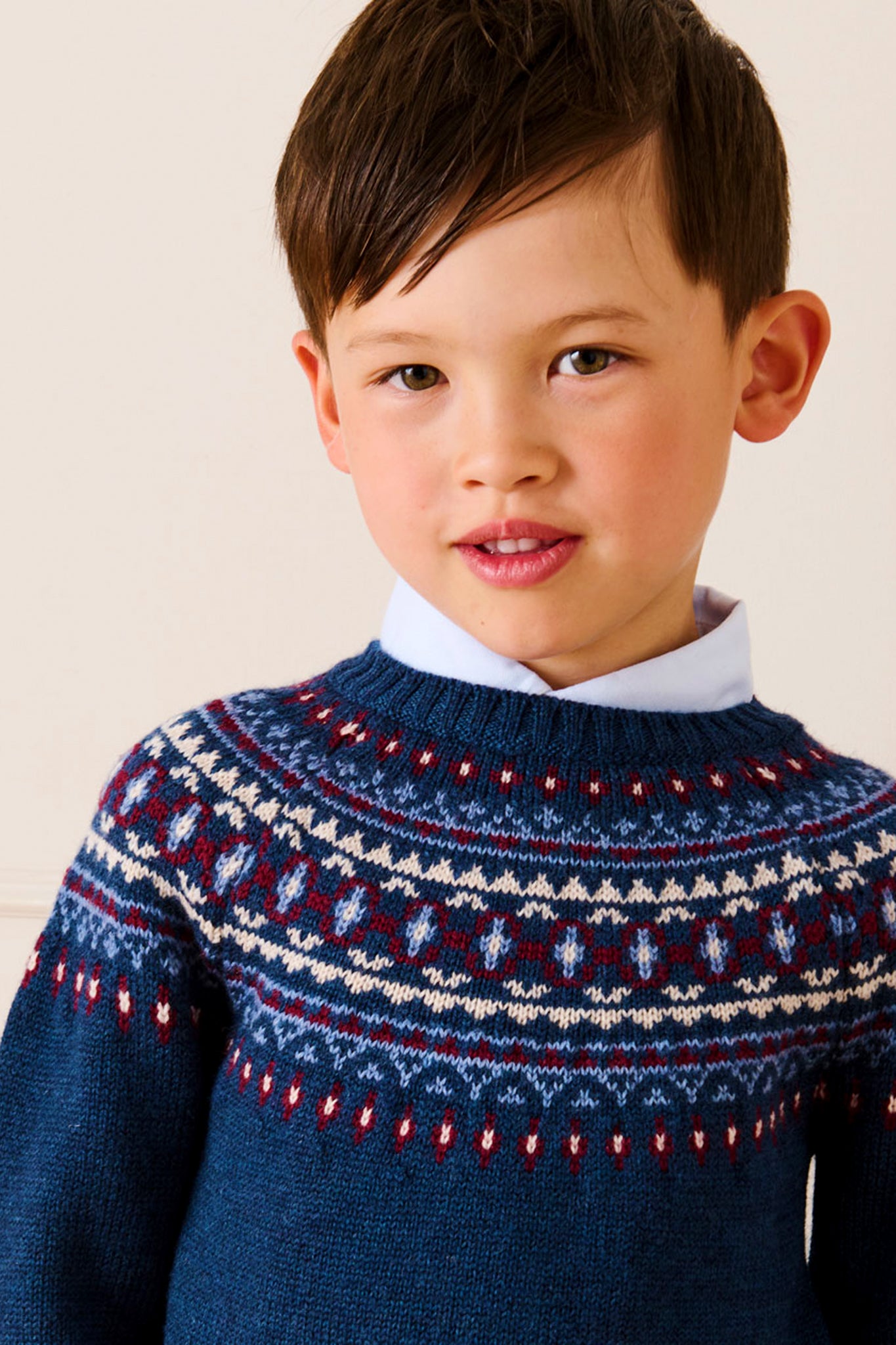 Jacquard Jumper in Navy