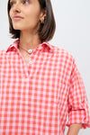 Orange and Pink Seersucker Augustus Shirt