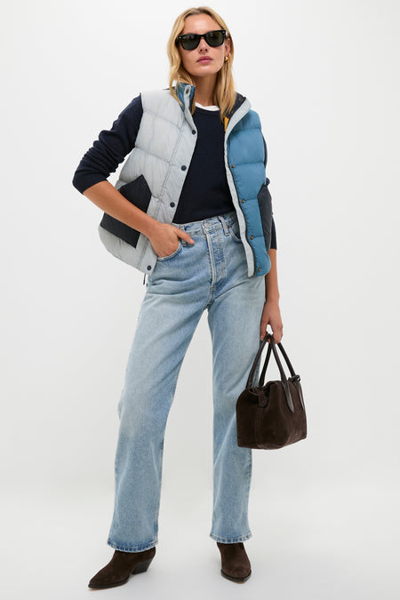 Navy Colorblock The Down Polar Vest