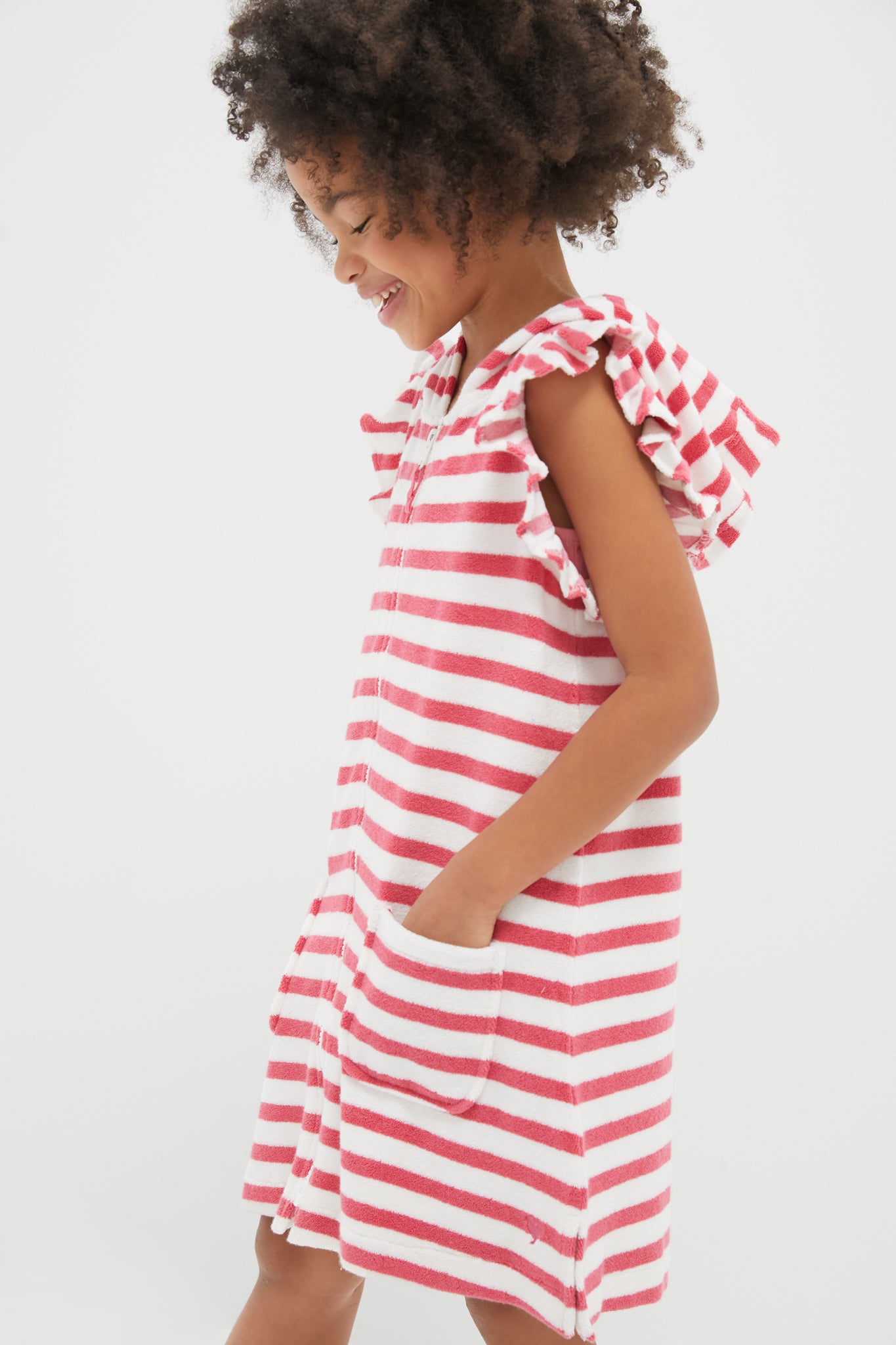 Rapture Rose Stripe Terry Coverup